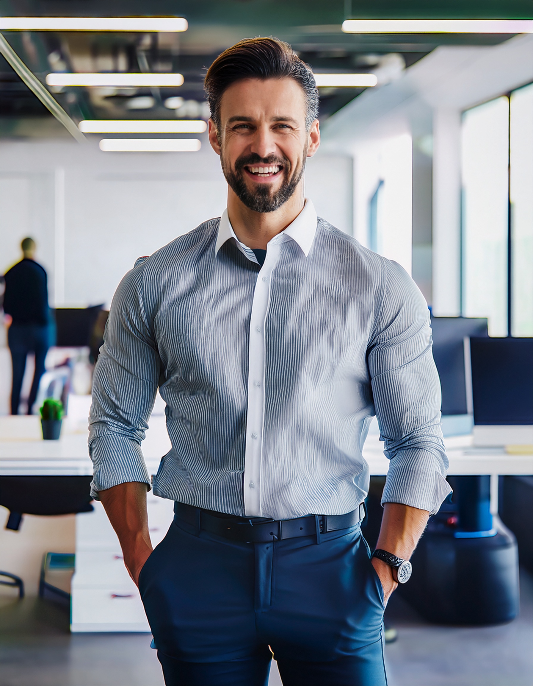 Porträt eines lächelnden Mannes im Büro