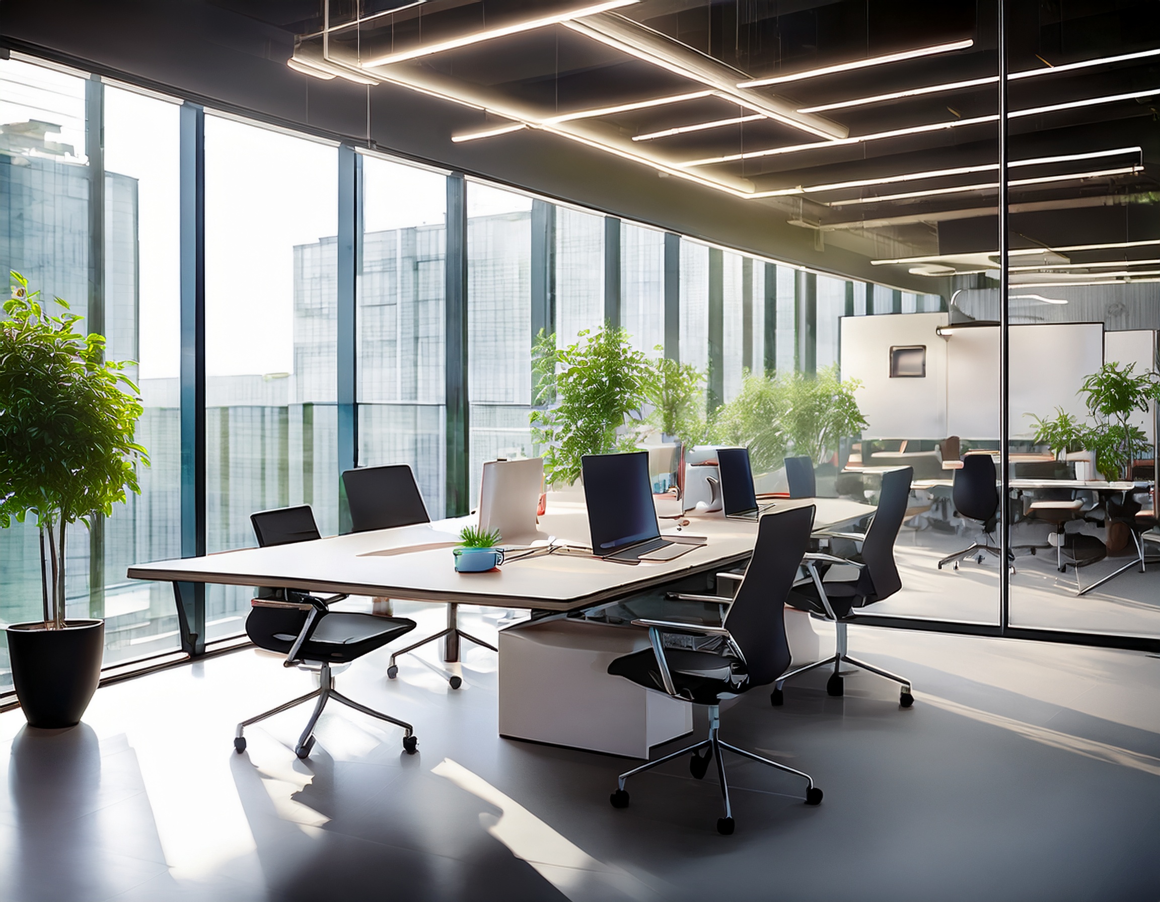 Modernes Büro mit Steuerberater im Gespräch mit Klienten